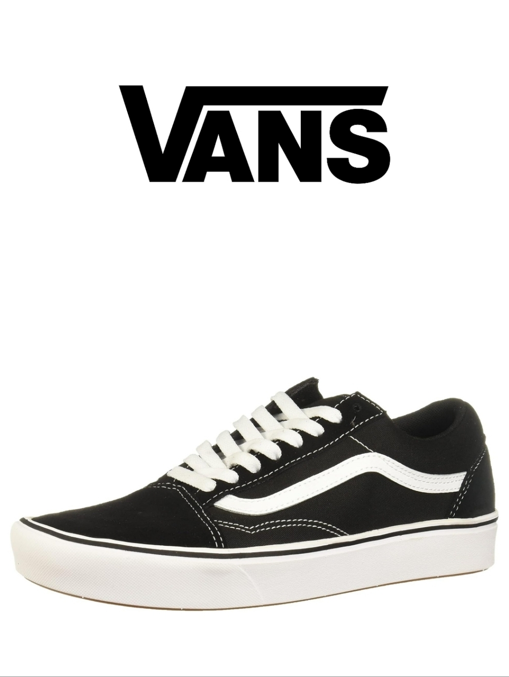 Vans - ComfyCush Old Skool (Classic) Black/True White - Size 6 Discontinued - Picture 3 of 4